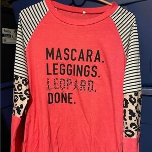 Pink Graphic Long Sleeve Top